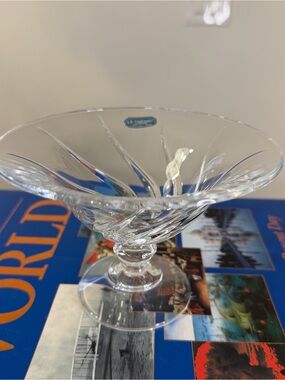 Vintage Durand Durand Princess House Lead Crystal fruit Bowl pedestal new